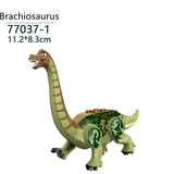 Charger l&#39;image dans la galerie, 5‘’ Mini Dinosaur Jurassic Theme DIY Action Figures Building Blocks Toy Playsets Brachiosaurus / Brown