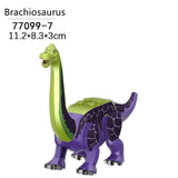 Charger l&#39;image dans la galerie, 5‘’ Mini Dinosaur Jurassic Theme DIY Action Figures Building Blocks Toy Playsets Brachiosaurus / Purple