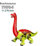 Charger l&#39;image dans la galerie, 5‘’ Mini Dinosaur Jurassic Theme DIY Action Figures Building Blocks Toy Playsets Brachiosaurus / Red