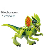 Charger l&#39;image dans la galerie, 5‘’ Mini Dinosaur Jurassic Theme DIY Action Figures Building Blocks Toy Playsets Dilophosaurus / Light Green