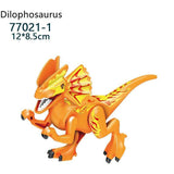 Charger l&#39;image dans la galerie, 5‘’ Mini Dinosaur Jurassic Theme DIY Action Figures Building Blocks Toy Playsets Dilophosaurus / Orange