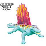 Charger l&#39;image dans la galerie, 5‘’ Mini Dinosaur Jurassic Theme DIY Action Figures Building Blocks Toy Playsets Dimetrodon / Blue