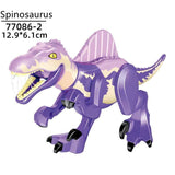 Charger l&#39;image dans la galerie, 5‘’ Mini Dinosaur Jurassic Theme DIY Action Figures Building Blocks Toy Playsets Spinosaurus / Purple