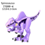 Charger l&#39;image dans la galerie, 5‘’ Mini Dinosaur Jurassic Theme DIY Action Figures Building Blocks Toy Playsets Spinosaurus / Violet