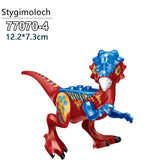 Charger l&#39;image dans la galerie, 5‘’ Mini Dinosaur Jurassic Theme DIY Action Figures Building Blocks Toy Playsets Stygimoloch / Blue