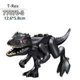 Charger l&#39;image dans la galerie, 5‘’ Mini Dinosaur Jurassic Theme DIY Action Figures Building Blocks Toy Playsets T-Rex / Black