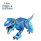 Charger l&#39;image dans la galerie, 5‘’ Mini Dinosaur Jurassic Theme DIY Action Figures Building Blocks Toy Playsets T-Rex / Blue