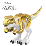 Charger l&#39;image dans la galerie, 5‘’ Mini Dinosaur Jurassic Theme DIY Action Figures Building Blocks Toy Playsets T-Rex / Golden