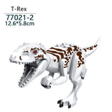 Charger l&#39;image dans la galerie, 5‘’ Mini Dinosaur Jurassic Theme DIY Action Figures Building Blocks Toy Playsets T-Rex / White