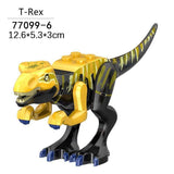 Charger l&#39;image dans la galerie, 5‘’ Mini Dinosaur Jurassic Theme DIY Action Figures Building Blocks Toy Playsets T-Rex / Yellow &amp; Black