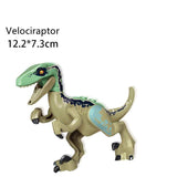 Charger l&#39;image dans la galerie, 5‘’ Mini Dinosaur Jurassic Theme DIY Action Figures Building Blocks Toy Playsets Velociraptor / Gray