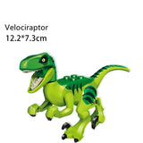 Charger l&#39;image dans la galerie, 5‘’ Mini Dinosaur Jurassic Theme DIY Action Figures Building Blocks Toy Playsets Velociraptor / Green