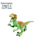 Charger l&#39;image dans la galerie, 5‘’ Mini Dinosaur Jurassic Theme DIY Action Figures Building Blocks Toy Playsets Velociraptor / Light Green