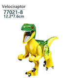 Charger l&#39;image dans la galerie, 5‘’ Mini Dinosaur Jurassic Theme DIY Action Figures Building Blocks Toy Playsets Velociraptor / Yellow