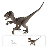 Charger l&#39;image dans la galerie, 7‘’ Realistic Velociraptor Dinosaur Solid Figure Model Toy Decor with Movable Jaw and Arm Brown