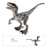 Charger l&#39;image dans la galerie, 7‘’ Realistic Velociraptor Dinosaur Solid Figure Model Toy Decor with Movable Jaw and Arm Gray