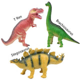 Charger l&#39;image dans la galerie, Different Types of Dinosaurs with Sound T Rex Triceratops Stegosaurus Model Toy for Kids 3 pcs-C