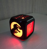 Charger l&#39;image dans la galerie, Dinosaur Night Light 3D Alarm Clock LED Electronic Clock Bedside Clock Bedroom Decoration