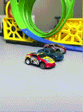Charger l&#39;image dans la galerie, Kids Alloy Pull Back Toy Dinosaur Assemble Track Slot Car Racing Catapult Roller Coaster Toy