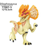 Charger l&#39;image dans la galerie, 5‘’ Mini Dinosaur Jurassic Theme DIY Action Figures Building Blocks Toy Playsets Dilophosaurus / Yellow