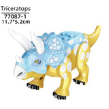 Charger l&#39;image dans la galerie, 5‘’ Mini Dinosaur Jurassic Theme DIY Action Figures Building Blocks Toy Playsets Triceratops / Yellow