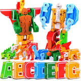 Charger l&#39;image dans la galerie, Transform Animal Dinosaur Robots Alphabet Action Figures Preschool Educational Toys for Kids