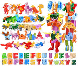 Charger l&#39;image dans la galerie, Transform Animal Dinosaur Robots Alphabet Action Figures Preschool Educational Toys for Kids Full Pack