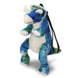 Charger l&#39;image dans la galerie, Vivid Dinosaur Shape Small Backpack Hiking Bag for Children Triceratops / Blue
