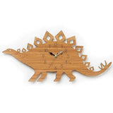 Charger l&#39;image dans la galerie, Wood Wall Clock Dinosaur T Rex Triceratops Quartz Clock Decoration for Kids Room Wood Stegosaurus