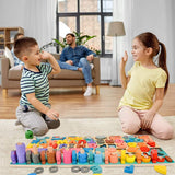 Charger l&#39;image dans la galerie, Wooden Number Alphabet Blocks Stacking Counting Learning Toys for Preschool Toddlers 1 Set