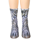 Charger l&#39;image dans la galerie, 3D Printing Funny Animal Foot Hoof Paws Elastic Long Socks Dinosaur / Children