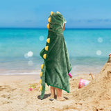 Charger l&#39;image dans la galerie, Name Personalized Dinosaur Ultra Plush Hoodie Blanket Cosplay Cloak for Kids 37 Inch