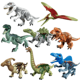 Charger l&#39;image dans la galerie, 5‘’ Mini Dinosaur Jurassic Theme DIY Action Figures Building Blocks Toy Playsets 8 Pack (Save $14) / B Pack