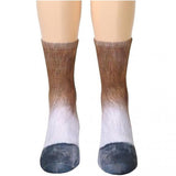 Charger l&#39;image dans la galerie, 3D Printing Funny Animal Foot Hoof Paws Elastic Long Socks Horse / Children