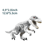 Charger l&#39;image dans la galerie, 5&quot; Mini Dinosaur Jurassic Theme DIY Action Figures Building Blocks Toy Playsets White01 T-Rex / T-Rex