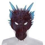 Charger l&#39;image dans la galerie, 3D PU Dinosaur Dragon Mask Halloween Party Props Costumes Decoration Blue-purple