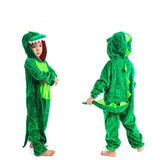 Charger l&#39;image dans la galerie, 39&quot;-51&quot; Kids Halloween Dinosaur Costume Cosplay Performance Suit Green / 39.4&quot;