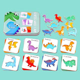 Charger l&#39;image dans la galerie, Guess Who I Am Dinosaur Matching Cards Kids Early Learning Cognitive Toys Dinosaur