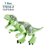 Charger l&#39;image dans la galerie, 5&quot; Luminous Dinosaur Jurassic Theme Building Blocks DIY Action Figures Play Set T Rex