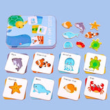 Charger l&#39;image dans la galerie, Guess Who I Am Dinosaur Matching Cards Kids Early Learning Cognitive Toys Ocean
