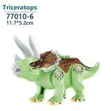 Charger l&#39;image dans la galerie, 5&quot; Luminous Dinosaur Jurassic Theme Building Blocks DIY Action Figures Play Set Triceratops