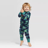 Charger l&#39;image dans la galerie, Matching Family Dinosaur Pajamas Set Mom Dad Kids Baby Holiday Pjs Sleepwear Kids / KIDS :2T