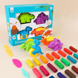 Charger l&#39;image dans la galerie, 31 Pcs Dinosaur Mold Play Dough Toy Set Art Craft Kit Gift for Kids 31 Pcs