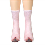 Charger l&#39;image dans la galerie, 3D Printing Funny Animal Foot Hoof Paws Elastic Long Socks Pig / Children