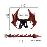 Charger l&#39;image dans la galerie, Dinosaur Halloween Costume with Mask Wing Tail Cosplay T Rex Performance Props