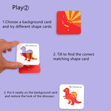 Charger l&#39;image dans la galerie, Guess Who I Am Dinosaur Matching Cards Kids Early Learning Cognitive Toys