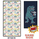 Charger l&#39;image dans la galerie, 28&quot;×60&quot; Dinosaur Towel Soft Microfiber Pattern Bath Beach Picnic Towel for Kids D(BOGO)
