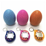 Charger l&#39;image dans la galerie, Multi Color Cracked Dinosaur Egg with Key Chain Digital Electronic Pet Game Toy