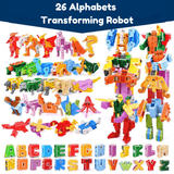 Charger l&#39;image dans la galerie, Transform Animal Dinosaur Robots Alphabet Action Figures Preschool Educational Toys for Kids Full Pack (Save $20)
